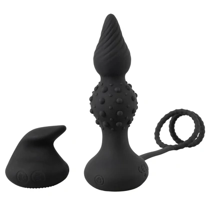 Rebel RC Dop Anal Vibrator cu Inele 10 Moduri Wireless Negru