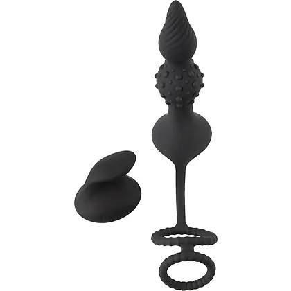 Rebel RC Dop Anal Vibrator cu Inele 10 Moduri Wireless Negru