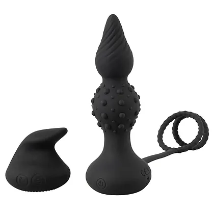 Rebel RC Dop Anal Vibrator cu Inele 10 Moduri Wireless Negru