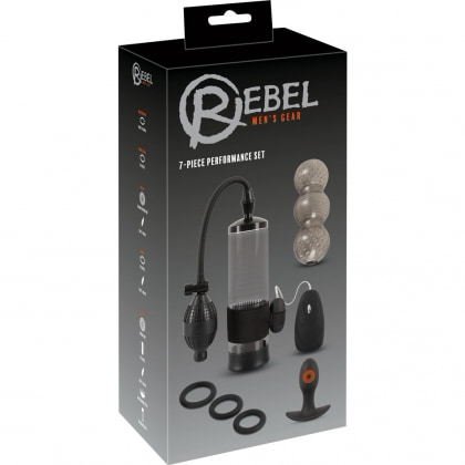 Rebel Set 7-în-1: Pompă Măsurabilă, 20 Moduri Vibrații Negru