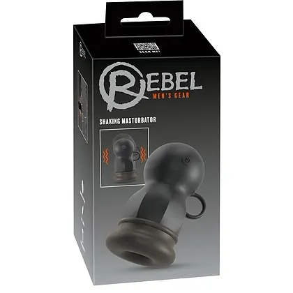 Rebel Shaker – Masturbator cu Scuturare 3 Trepte, Reîncărcabil Negru