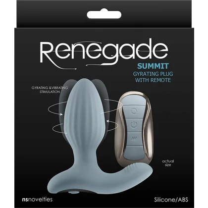 Renegade Summit Gray – Plug Anal Rotativ 3+9, Reîncărcabil Gri
