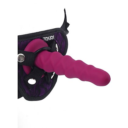 Ribbed Dong 16cm Roșu