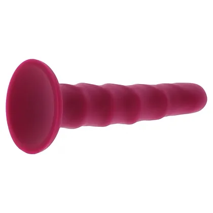 Ribbed Dong 16cm Roșu