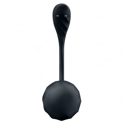 Ribbed Petal Satisfyer — 12 Programe, silicon Moale, Impermeabil Negru