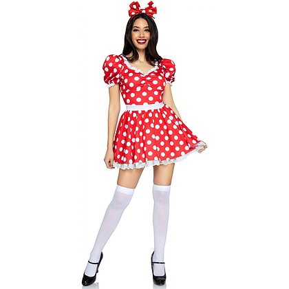 Rochie Leg Avenue Polka Dot Roșu L
