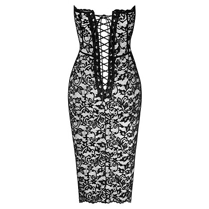 Rochie Noir Handmade Brenda Neagră S