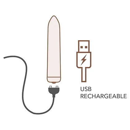 Rocks Off Mini Vibrator — 16 Moduri, Reîncărcabil Roșu