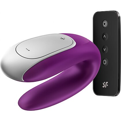 Vibrator Smart Satisfyer Double Fun pentru Cupluri Mov