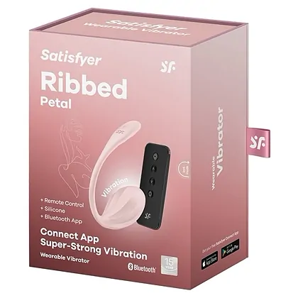 Satisfyer Ribbed Petal Rose 12 Moduri Flexibil IPX7 Roz