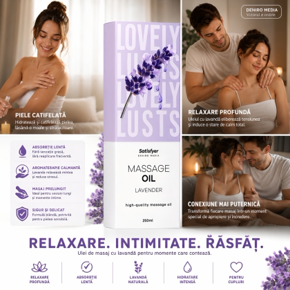 Satisfyer Ulei Masaj Lavandă 250 ml — Relaxare Catifelată