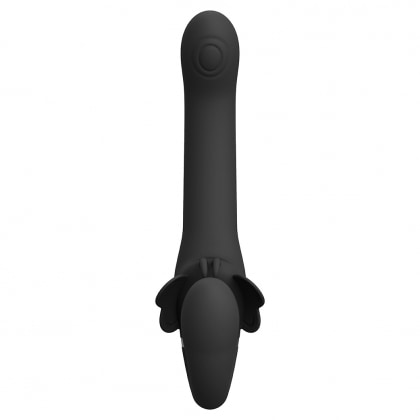 Satu Pulse-Wave And Vibrating Strapon Negru