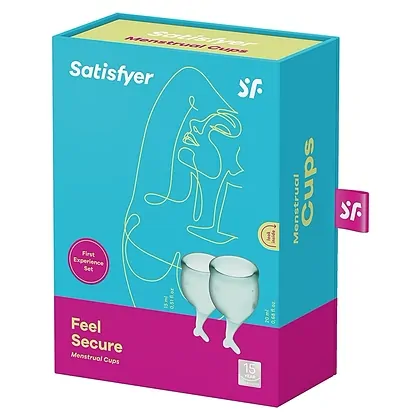 Set 2 buc Satisfyer - Feel Secure Menstrual Cup Dark Green