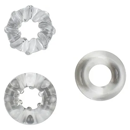 Set 3 Inele JoyRings Enhancement Penis Ring Transparent