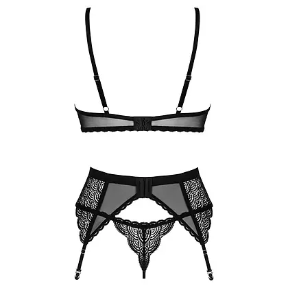 Set 3 Piese Obsessive Chemeris Negru XL-2XL