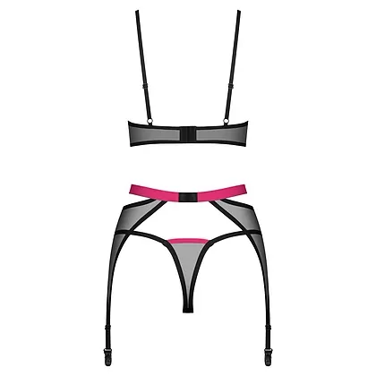 Set 3 Piese Obsessive Novenes Negru XL-2XL