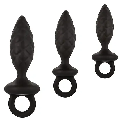 Set Anal Plug Silicone Probe Negru