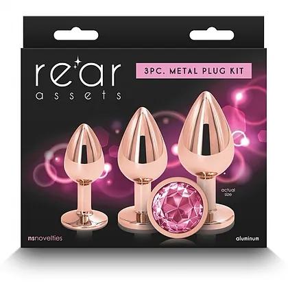 Set Antrenament Intim 3 Piese Roz Auriu NS Novelties