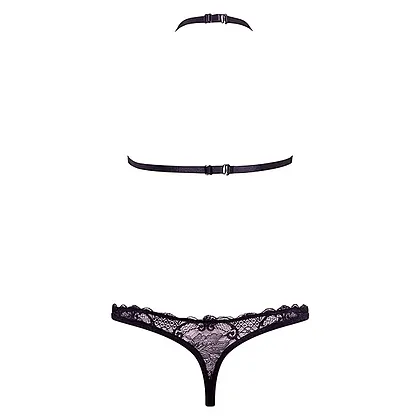 Set Barely Bare Dual Strap Panty Bralette Negru S-L