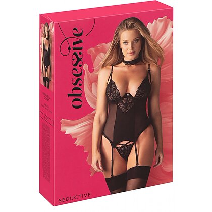Set Corset Obsessive Donarella Negru XL-2XL