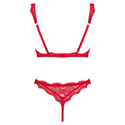 Set Decupat Obsessive Bergamore Roșu XS-S