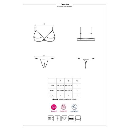Set Decupat Obsessive Luvae Negru S-M