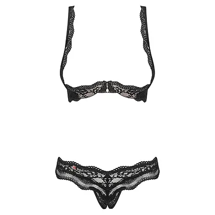 Set Decupat Obsessive Luvae Negru S-M