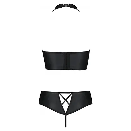 Set Din Piele Passion Nancy Bikini Negru L-XL