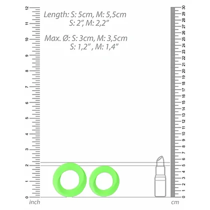 Set Inele Penis Glow in the Dark Verde