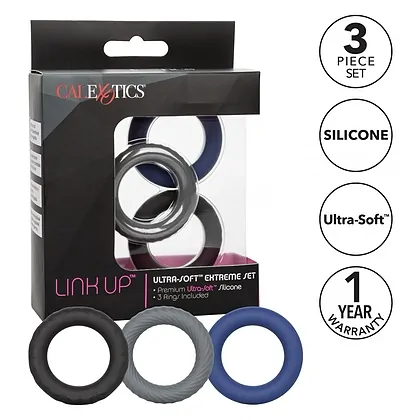 Set Inele Penis Link Up Ultra-Soft Extreme Multicolor