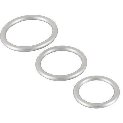 Set Inele Penis Metallic Argintiu