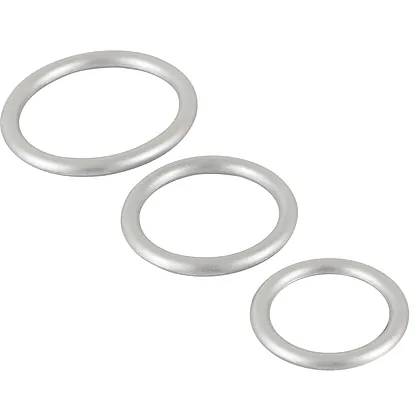 Set Inele Penis Metallic Argintiu