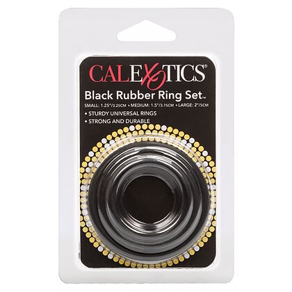 Set Inele Penis Rubber Negru