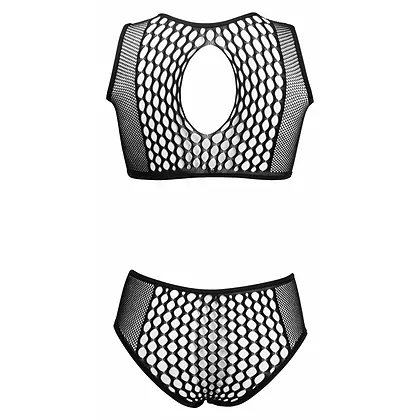 Set Le Desir Duo Net Key-Hole Negru S-L