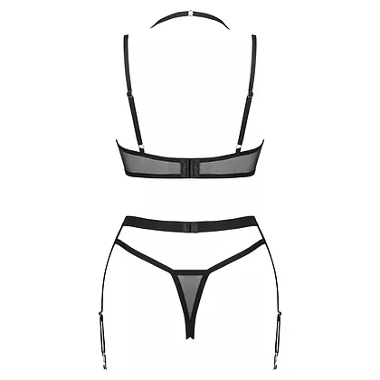 Set Obsessive 3 Piese Selinne Negru M-L