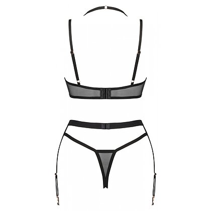 Set Obsessive 3 Piese Selinne Negru M-L