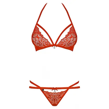 Set Obsessive 838-SET Roșu S-M