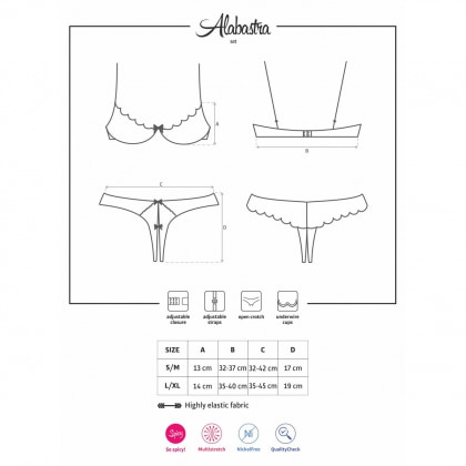 Set Obsessive Alabastra Roșu 2XL