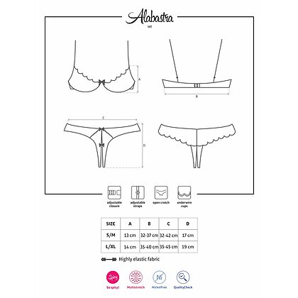 Set Obsessive Alabastra Roșu 2XL
