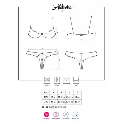 Set Obsessive Alabastra Roșu 2XL