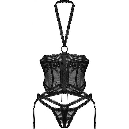 Set Obsessive Alliane Negru L-XL