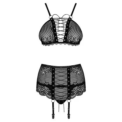 Set Obsessive Basitta Negru L-XL