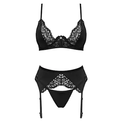 Set Obsessive Bellastia 3 Piese Negru M-L