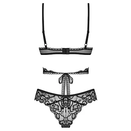 Set Obsessive Blomentis 2 Piese Negru XL-2XL