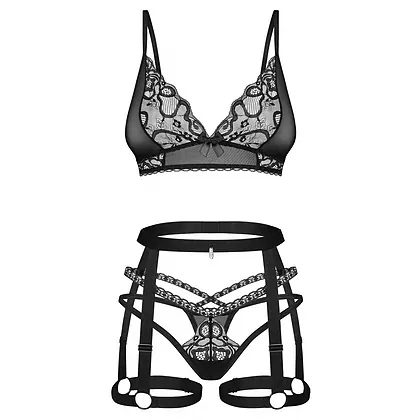 Set Obsessive Blomentis Negru XL-2XL
