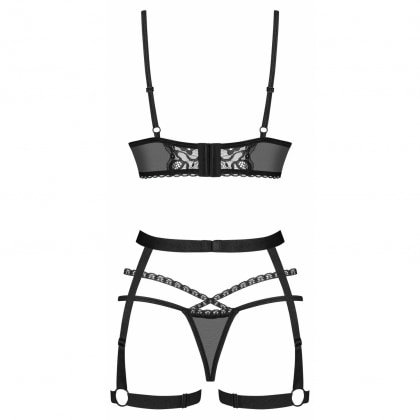 Set Obsessive Blomentis Negru XL-2XL