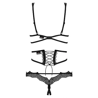 Set Obsessive Bravele Negru L-XL