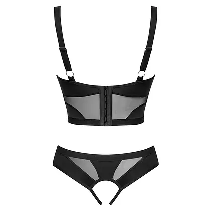 Set Obsessive Chic Amoria 2 Piese Decupat Negru XS-S