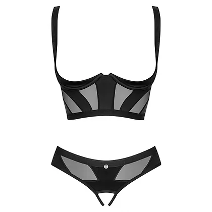 Set Obsessive Chic Amoria 2 Piese Decupat Negru XS-S