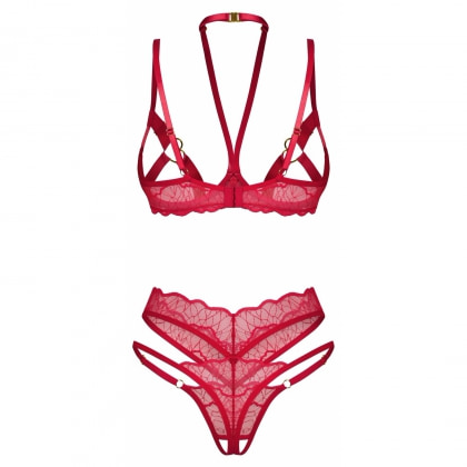 Set Obsessive Cupide Desir Roșu 2XL-3XL